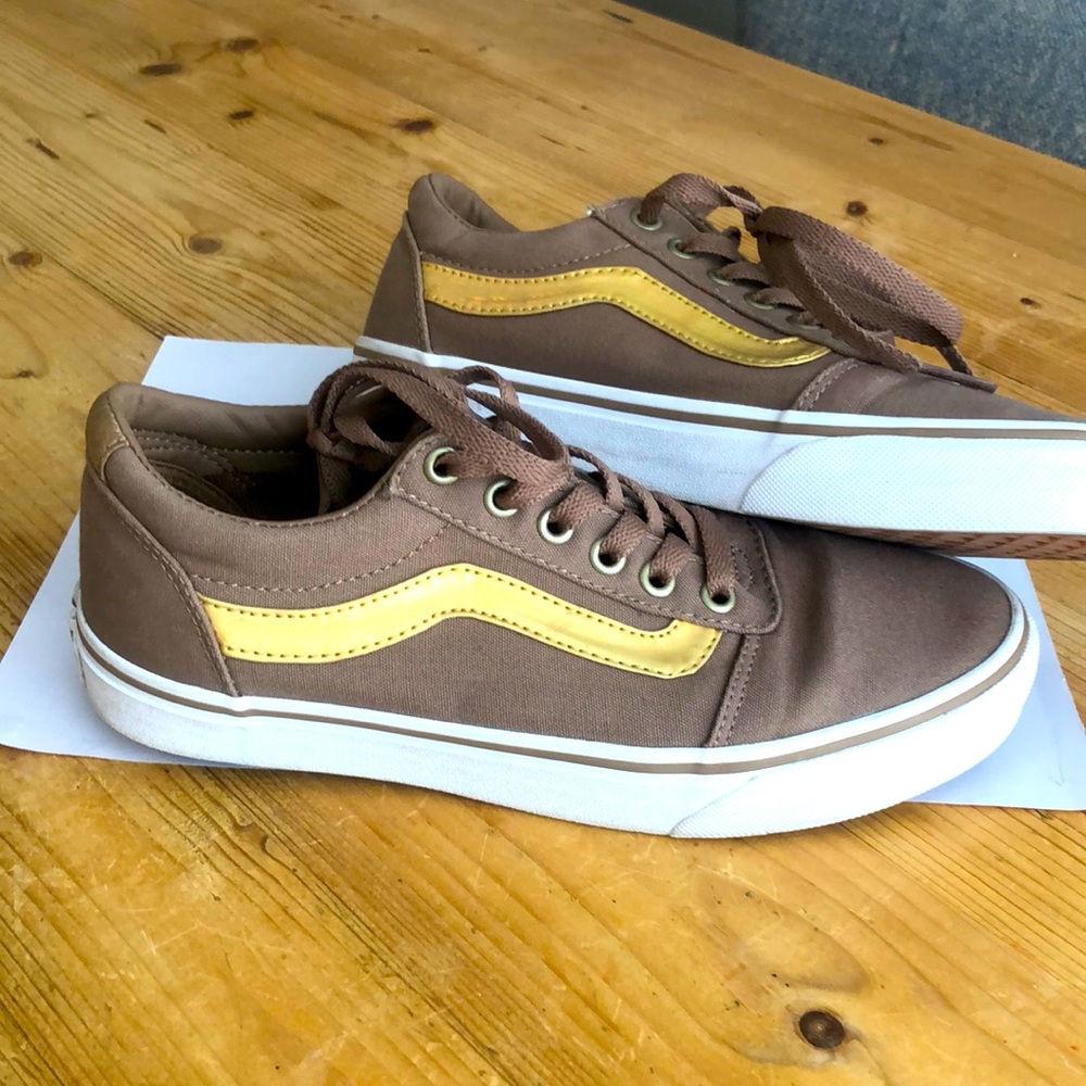 Brown Vans sneakers